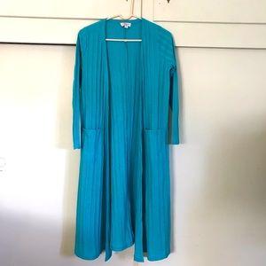 Long Turquoise Cardigan
